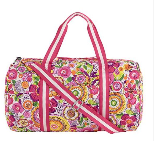 Vera Bradley Round Tote duffle large Clementine