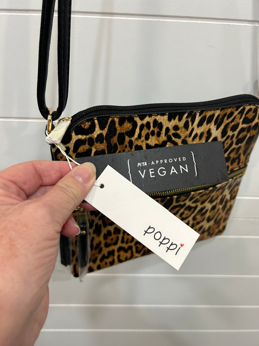 Vegan PETA Approved Poppi Brand Collection Animal Print Crossbody  Bag