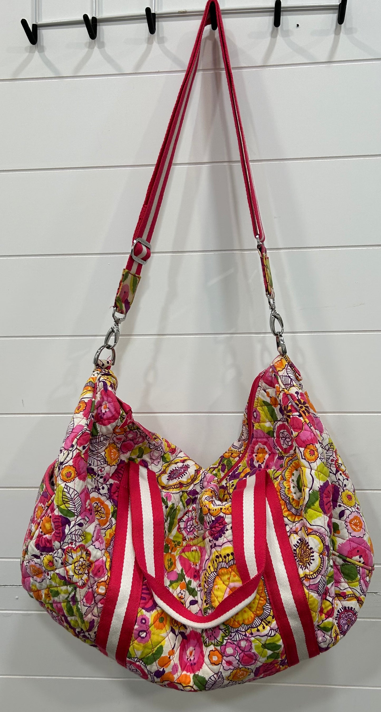 Vera Bradley Round Tote duffle large Clementine