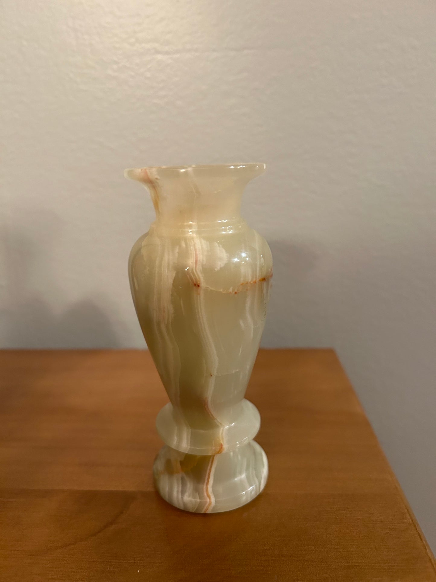 Firoza Onyx Stone Hand Carved  Vase, 5” Pakistan