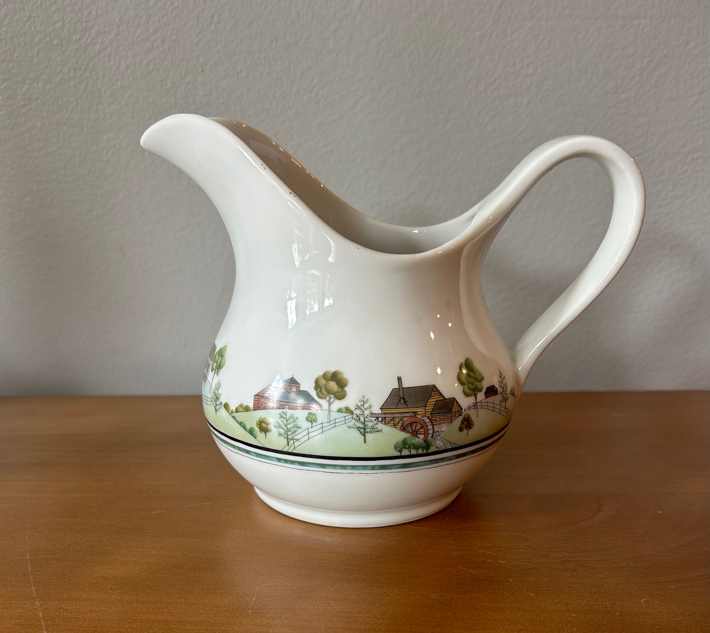 Estee Lauder 1978 Vintage Porcelain Pitcher Creamer Rustic Watermill Farmhouse