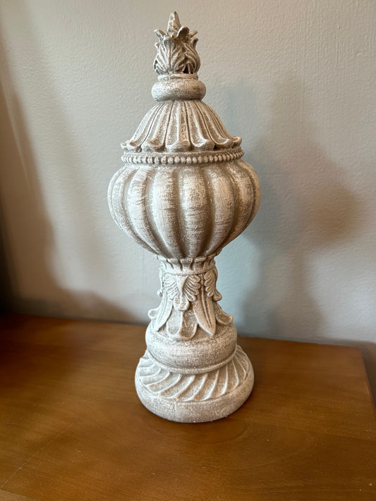 Finial Accent 4.5x13.5" Hand painted