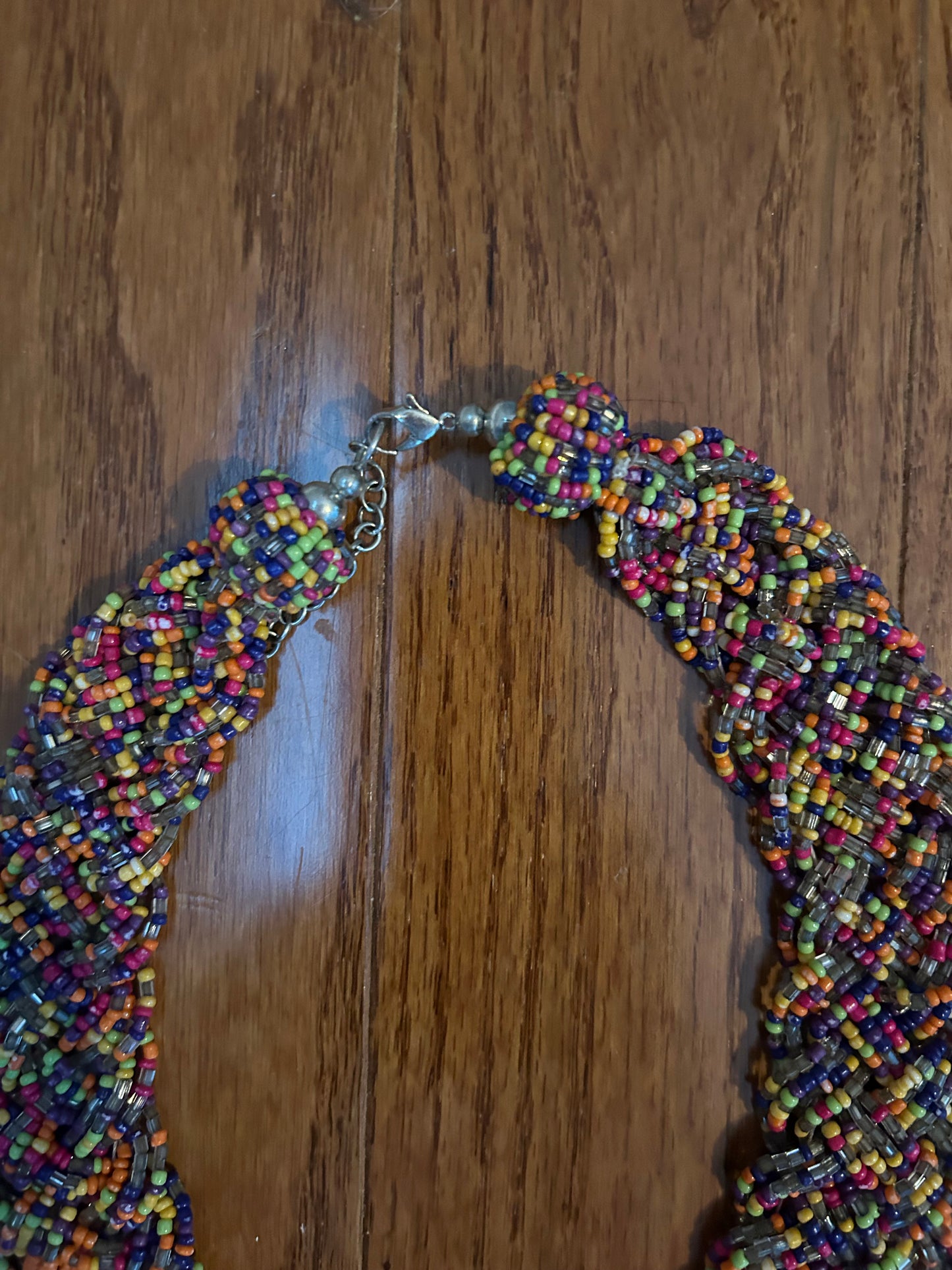 Vintage Seeded Bead Bib Necklace