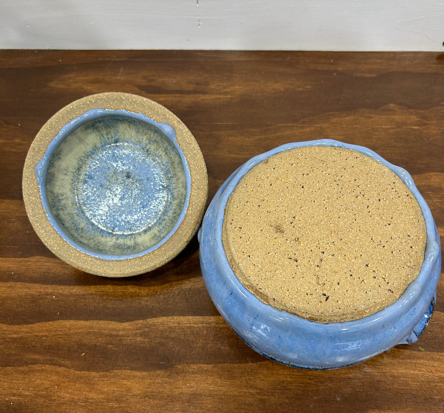 Hand Thrown, Studio Art Glazed Pottery, Bowl With Lid