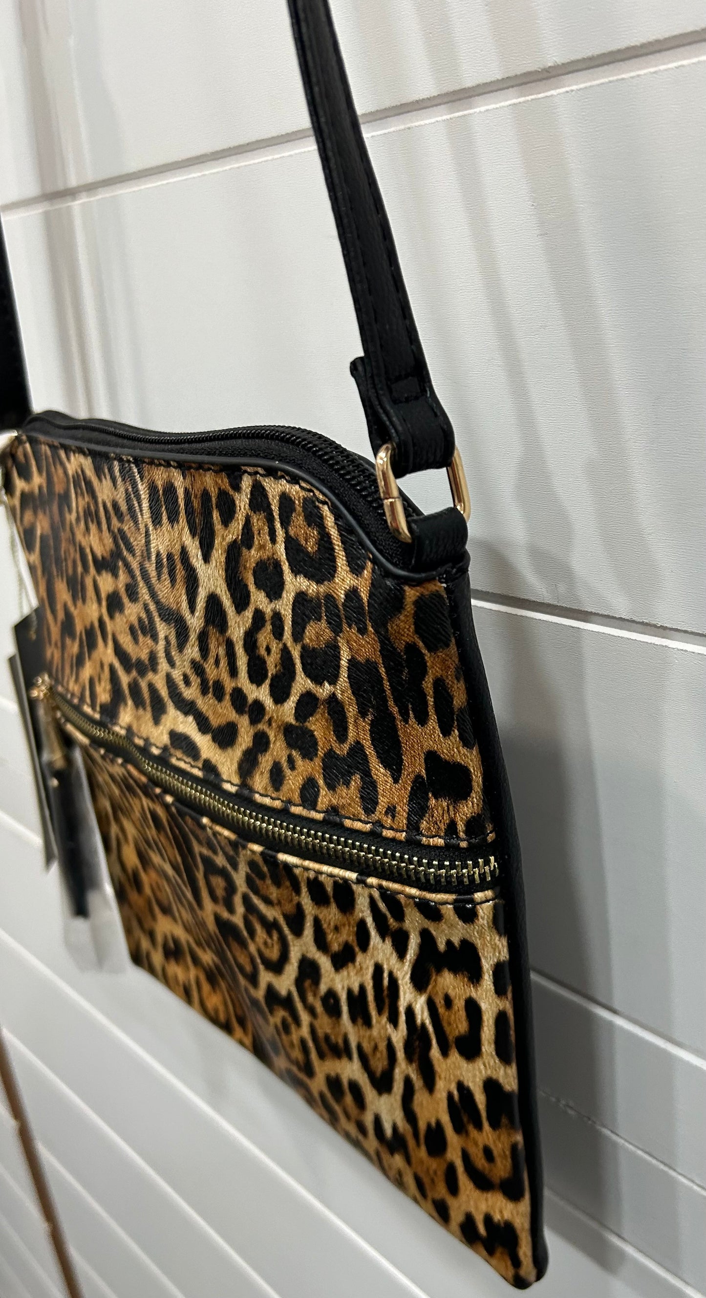 Vegan PETA Approved Poppi Brand Collection Animal Print Crossbody  Bag