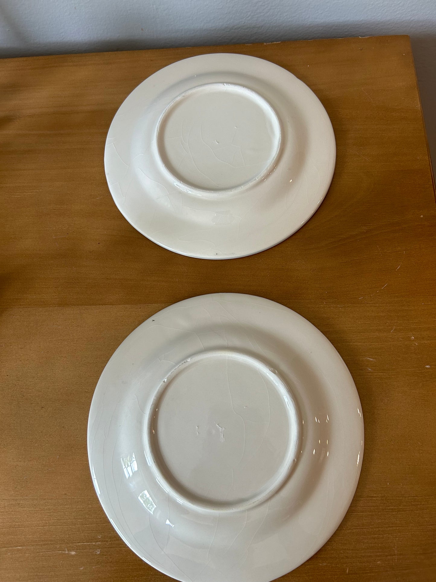 Farmhouse Design Set Of Two Salad Or Dessert Plates. 8”