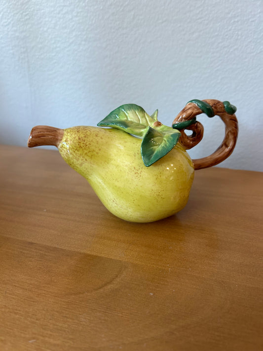 Fitz And Floyd Pear Shaped Miniature Teapot Gift Gallery 5.75"L 2.5"W 2.5"H