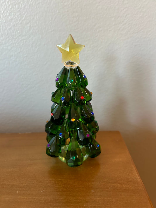 Vintage House Of Treasure Glimmering Crystal Christmas Tree 5 1/2"