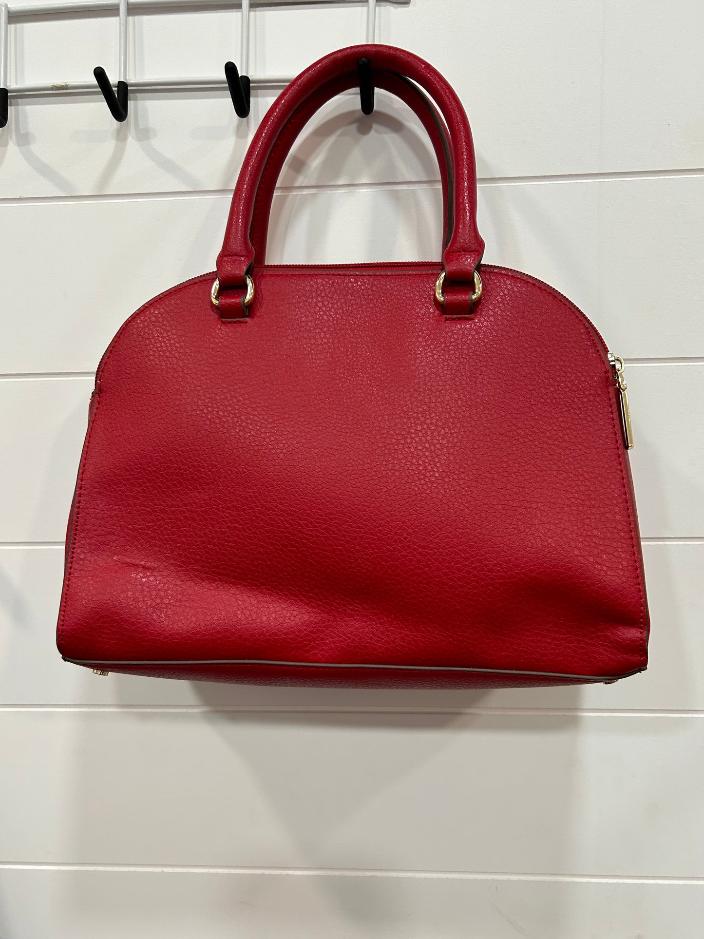 Anne Klein Signature Red Dome Satchel Double Handles