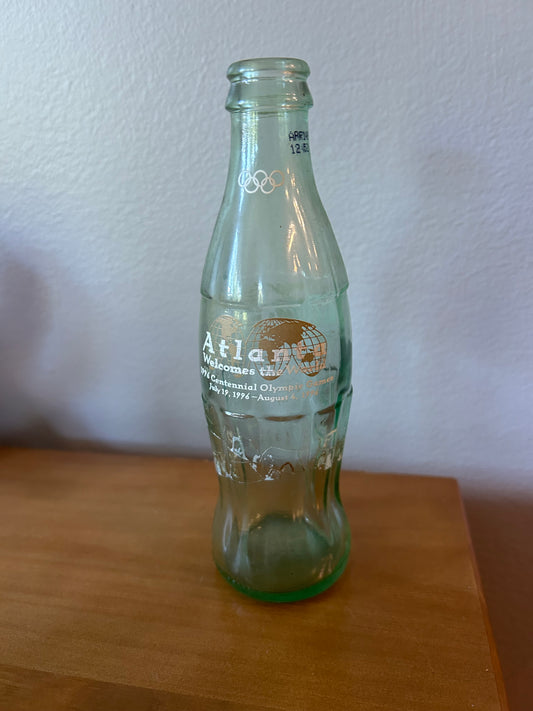 Vintage Coca-Cola Commemorative Glass Bottle 1996 Atlanta Olympics - Empty