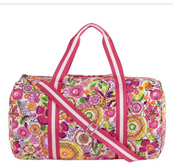 Vera Bradley Round Tote duffle large Clementine