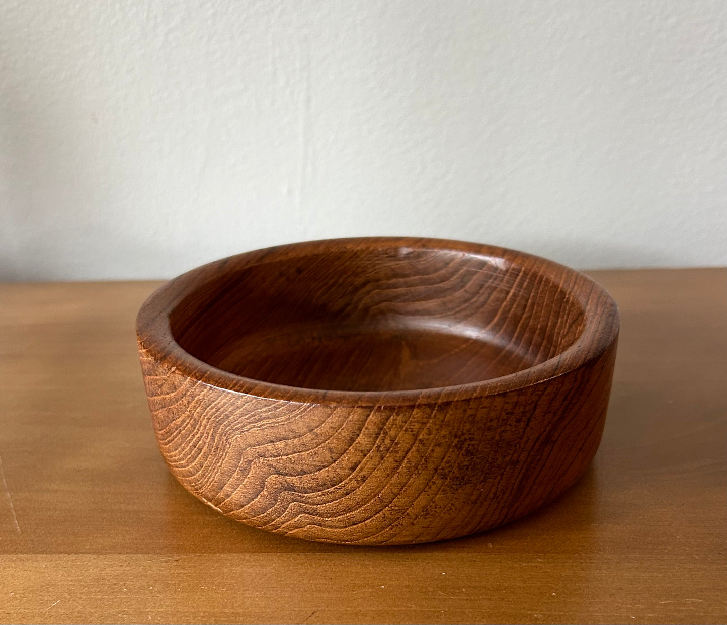 Vintage Mid Century Modern Teak Wood Salad Bowl Goodwood Thailand 6”