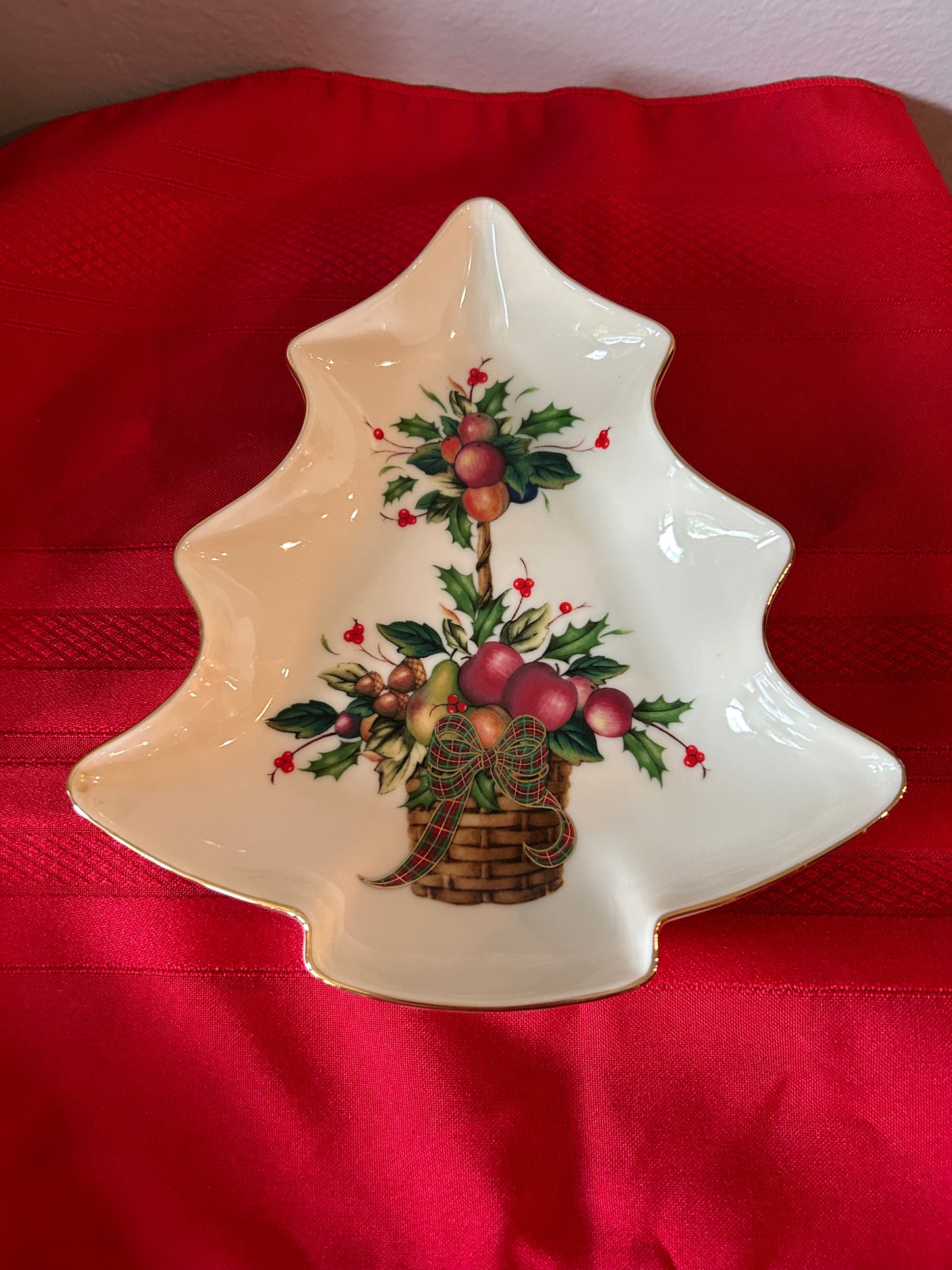 Lenox - Holiday Tarten - Christmas Tree Candy Dish Dimension Collection