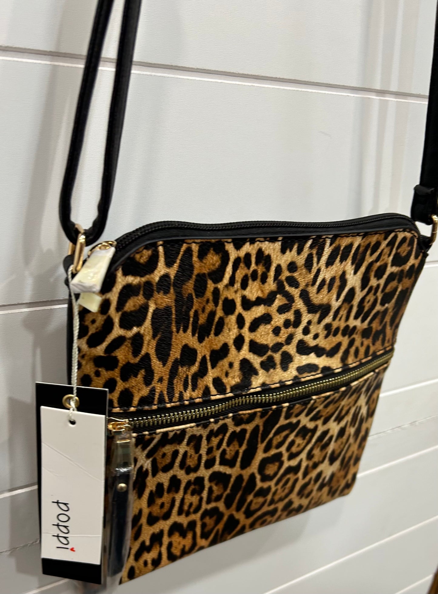 Vegan PETA Approved Poppi Brand Collection Animal Print Crossbody  Bag