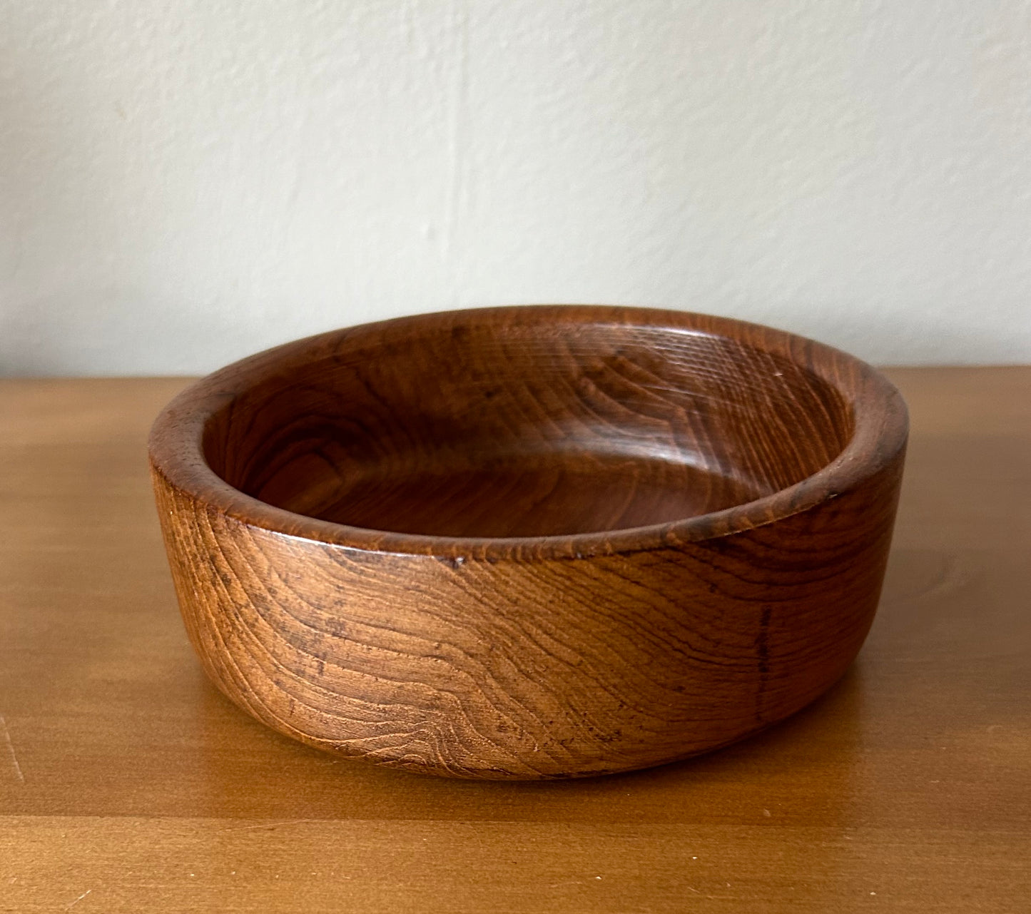 Vintage Mid Century Modern Teak Wood Salad Bowl Goodwood Thailand 6”