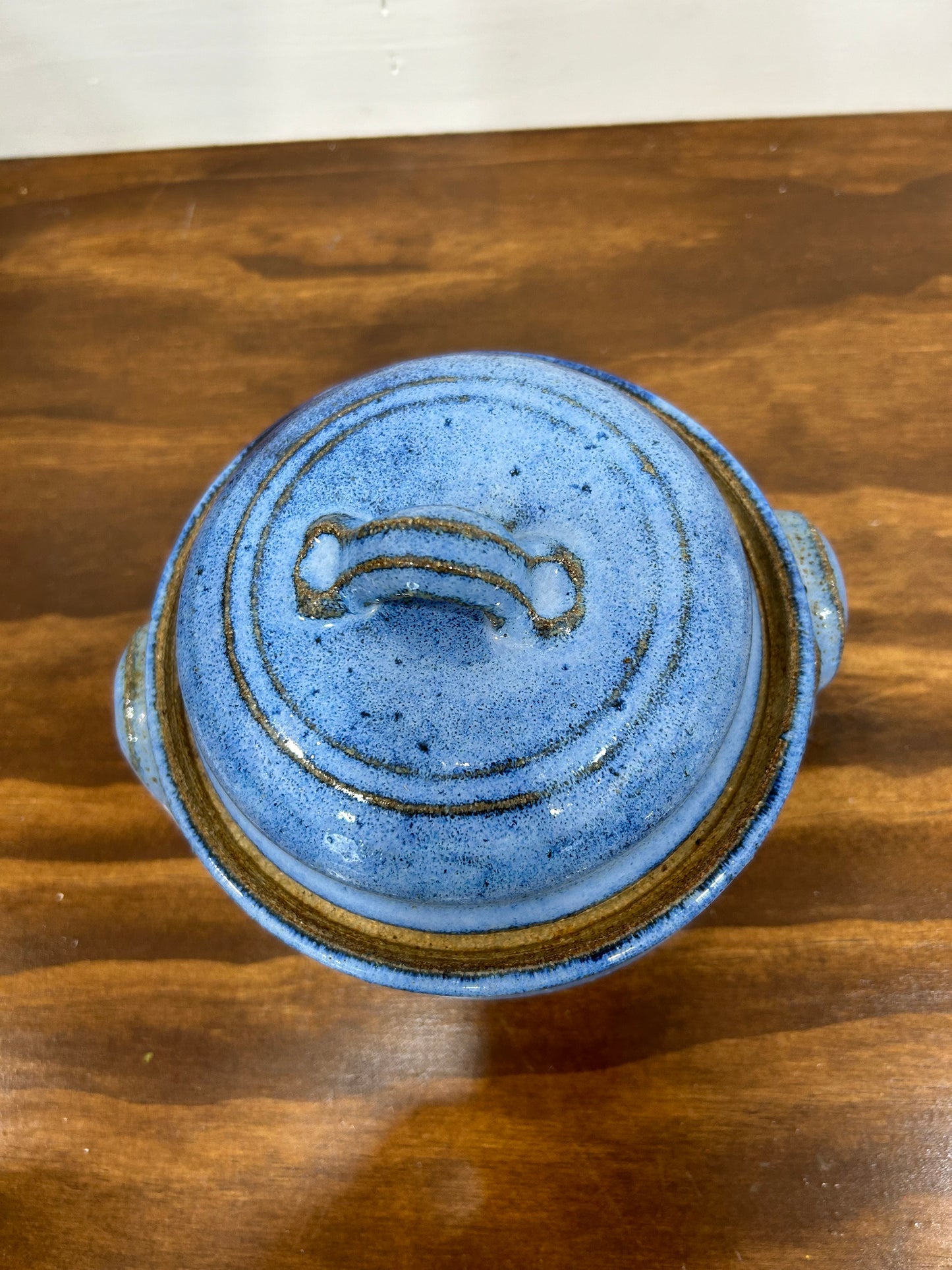 Hand Thrown, Studio Art Glazed Pottery, Bowl With Lid