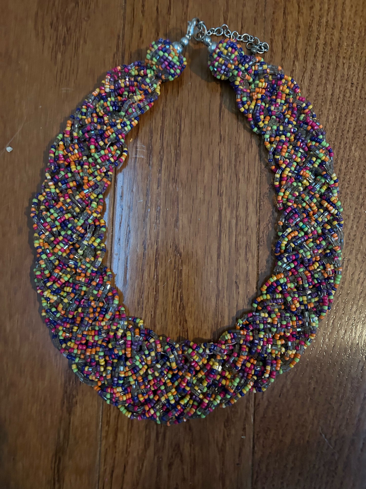 Vintage Seeded Bead Bib Necklace