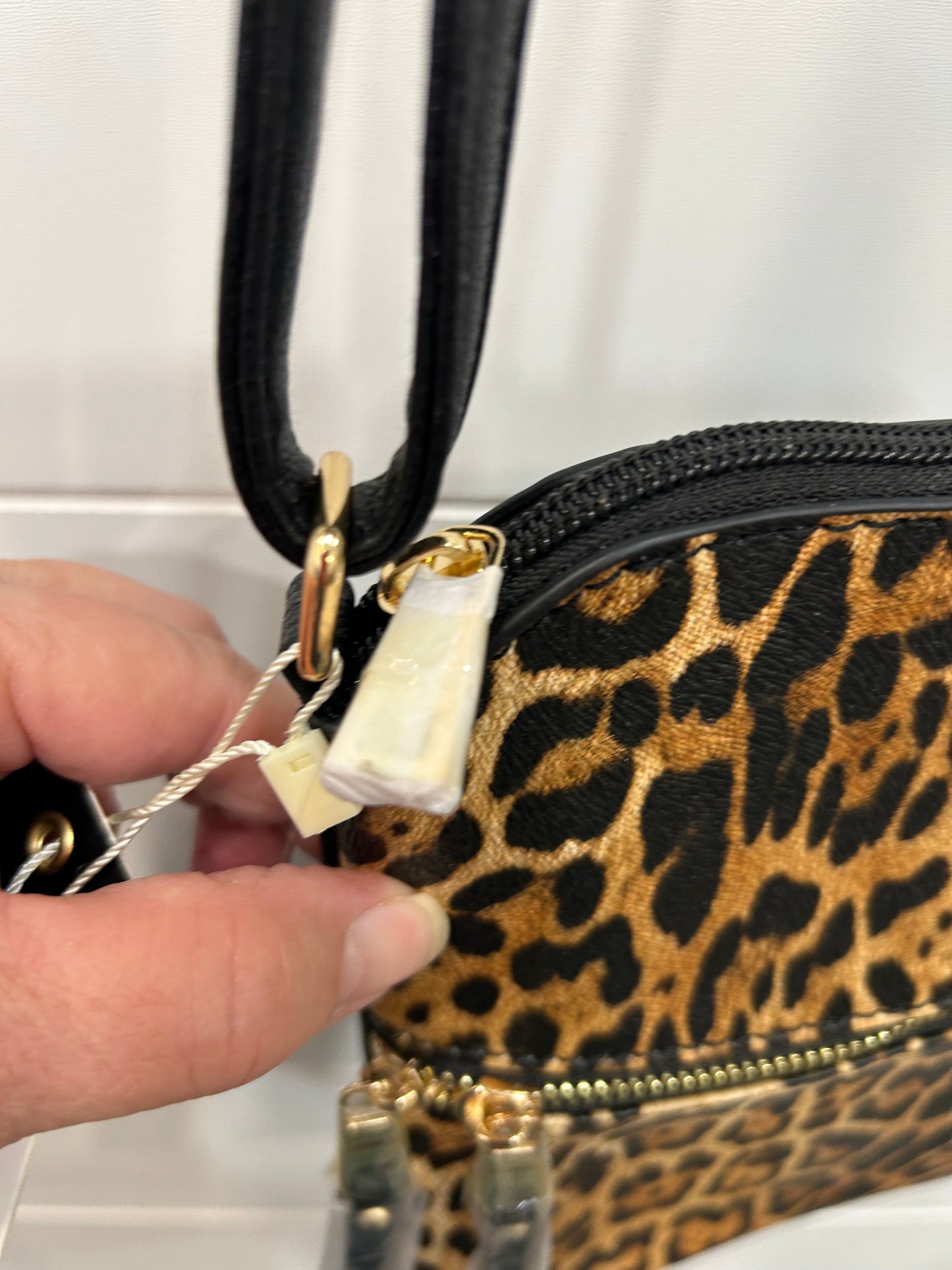 Vegan PETA Approved Poppi Brand Collection Animal Print Crossbody  Bag