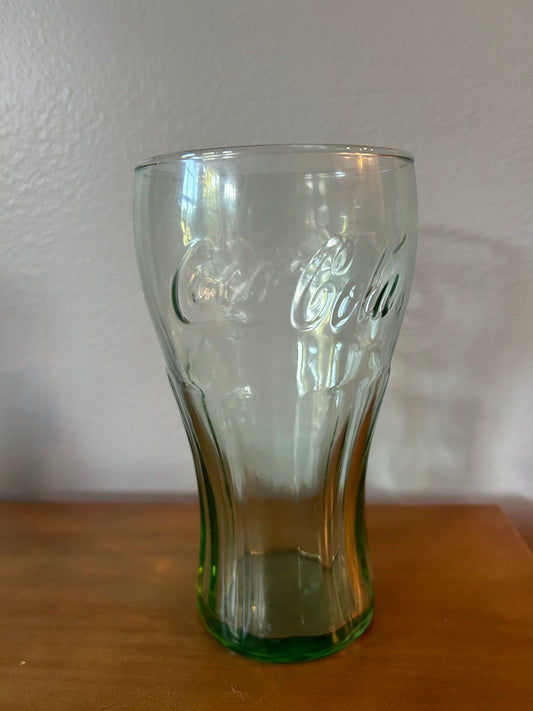 Vintage Style Coca-Cola Soda Coke Genuine green 6" Tall Glass