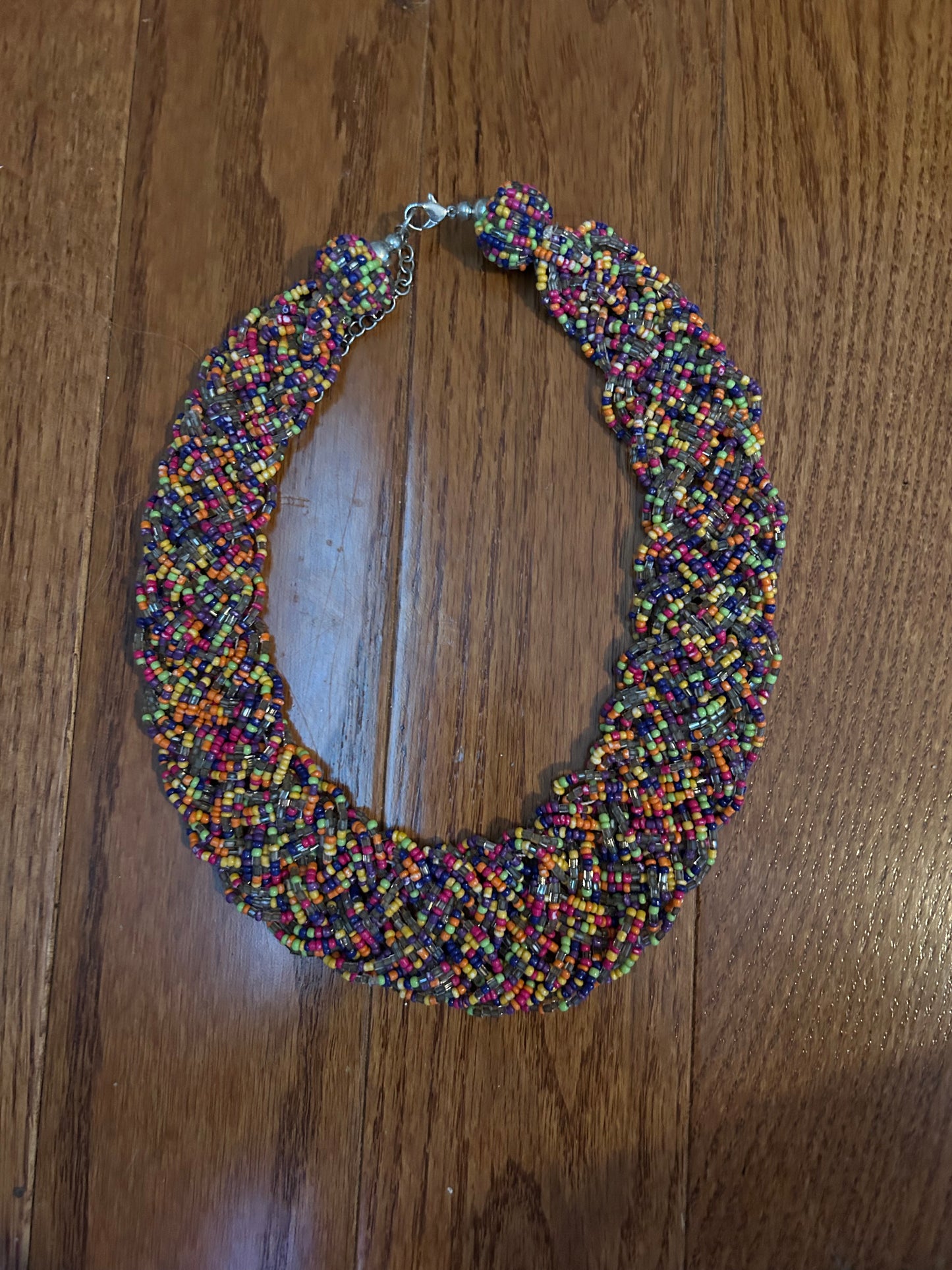 Vintage Seeded Bead Bib Necklace